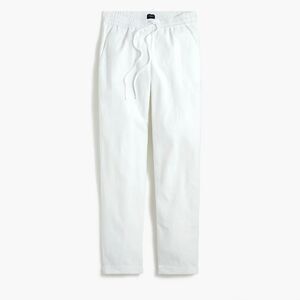 NWT J. Crew Factory Linen-Cotton Blend Drawstring Pant White Women's 2 AW839
